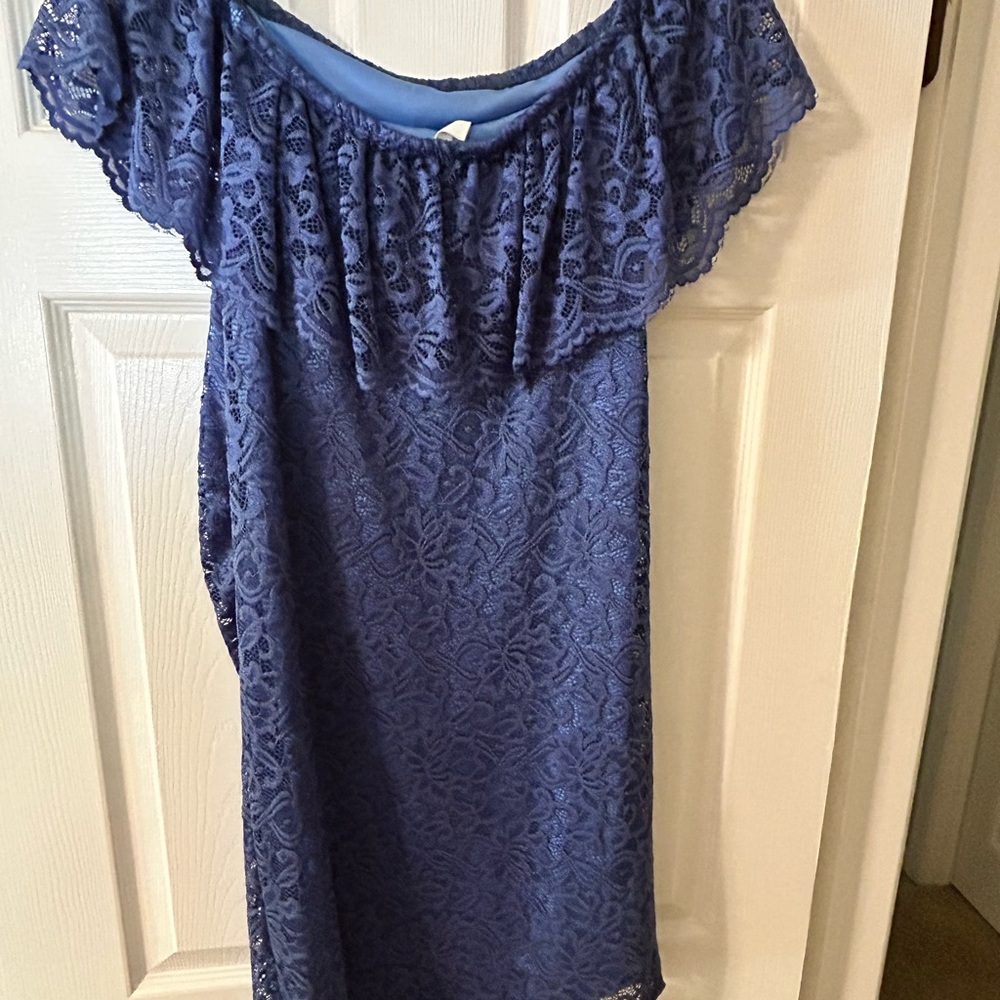 Pinkblush lace maternity dress